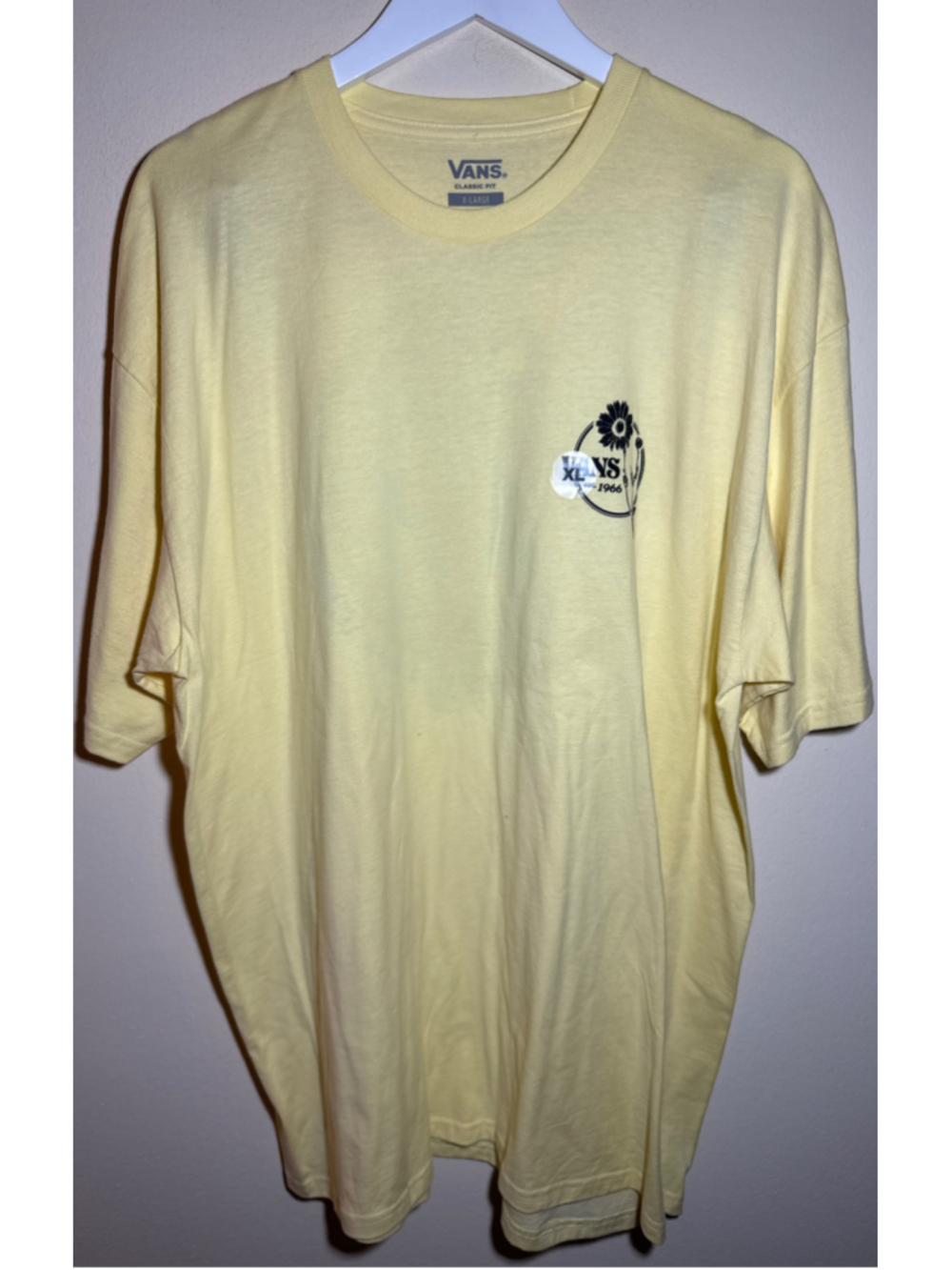 Vans Graphic Short Sleeve Tee, Yellow, Size XLT